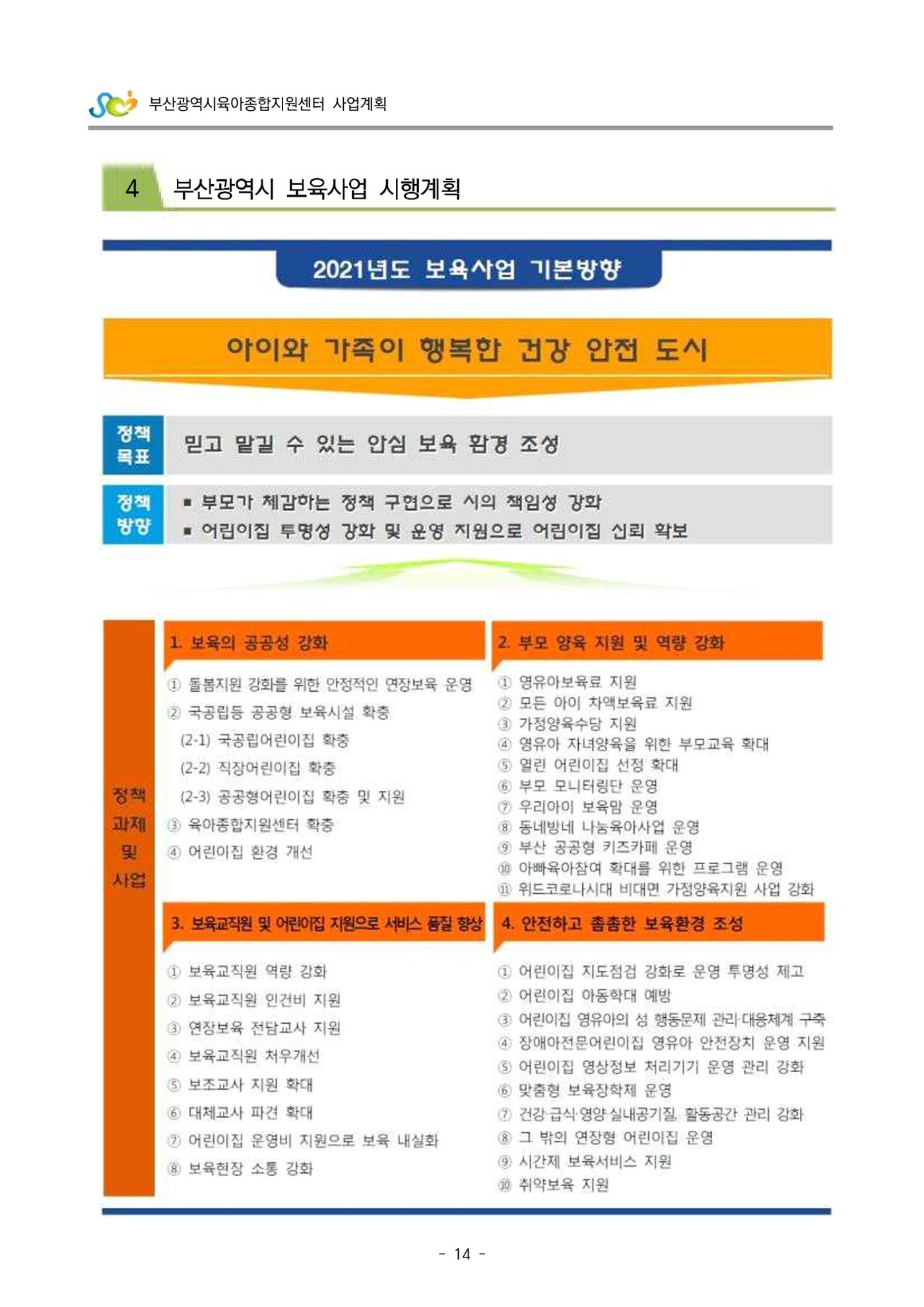 2022 부산광역시육아종합지원센터 사업계획 15페이지