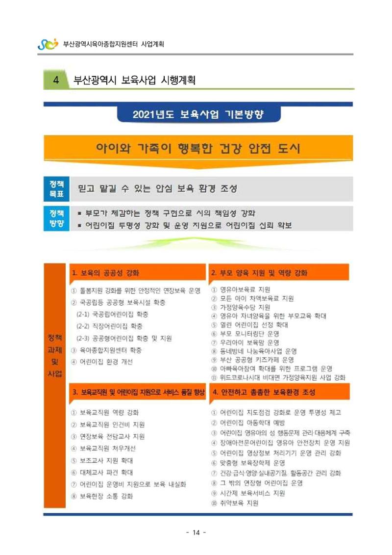 2022 부산광역시육아종합지원센터 사업계획 15페이지
