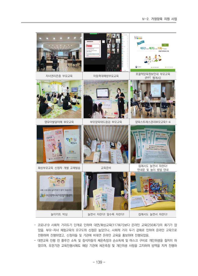 2021 부산광역시육아종합지원센터 운영결과보고서 140페이지