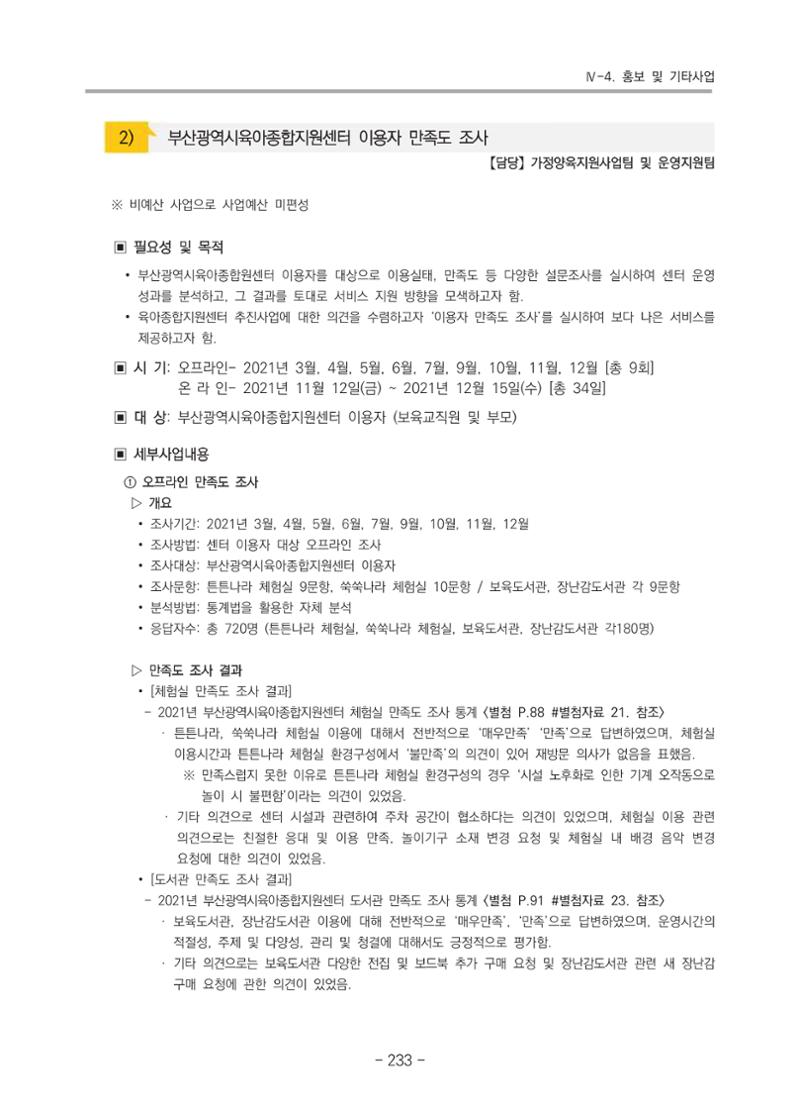 2021 부산광역시육아종합지원센터 운영결과보고서 234페이지