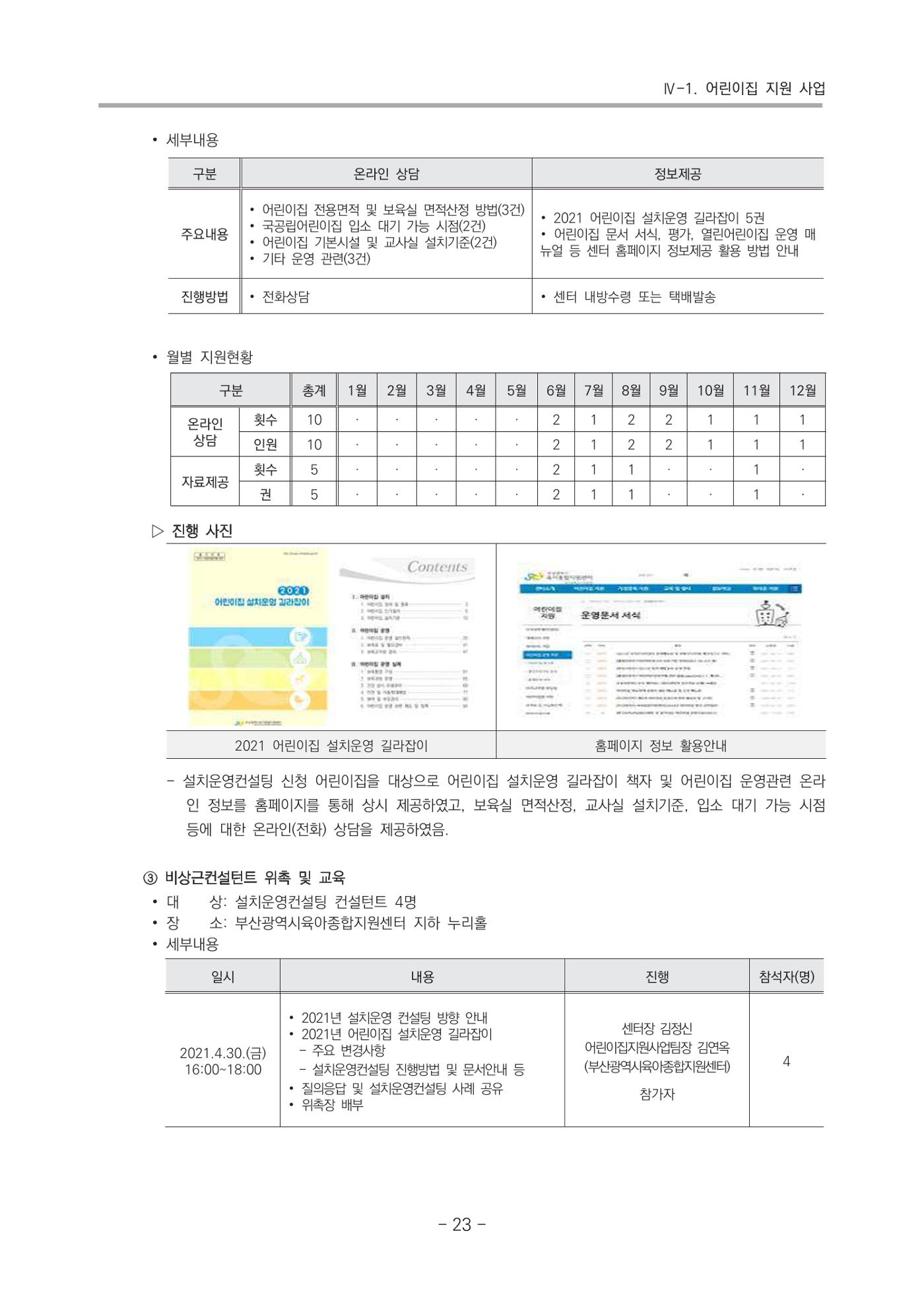 2021 부산광역시육아종합지원센터 운영결과보고서 24페이지