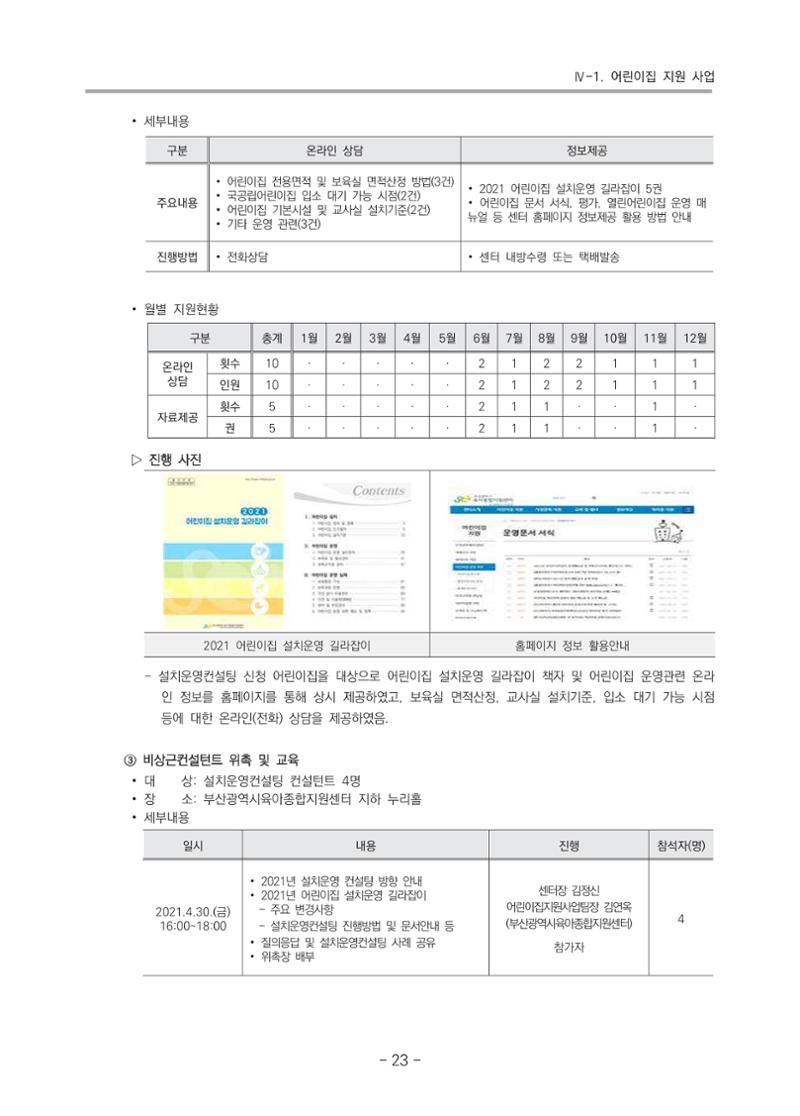 2021 부산광역시육아종합지원센터 운영결과보고서 24페이지