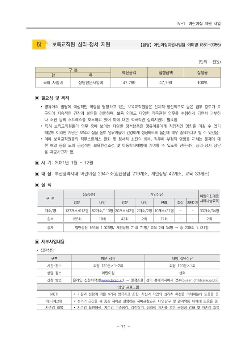 2021 부산광역시육아종합지원센터 운영결과보고서 72페이지
