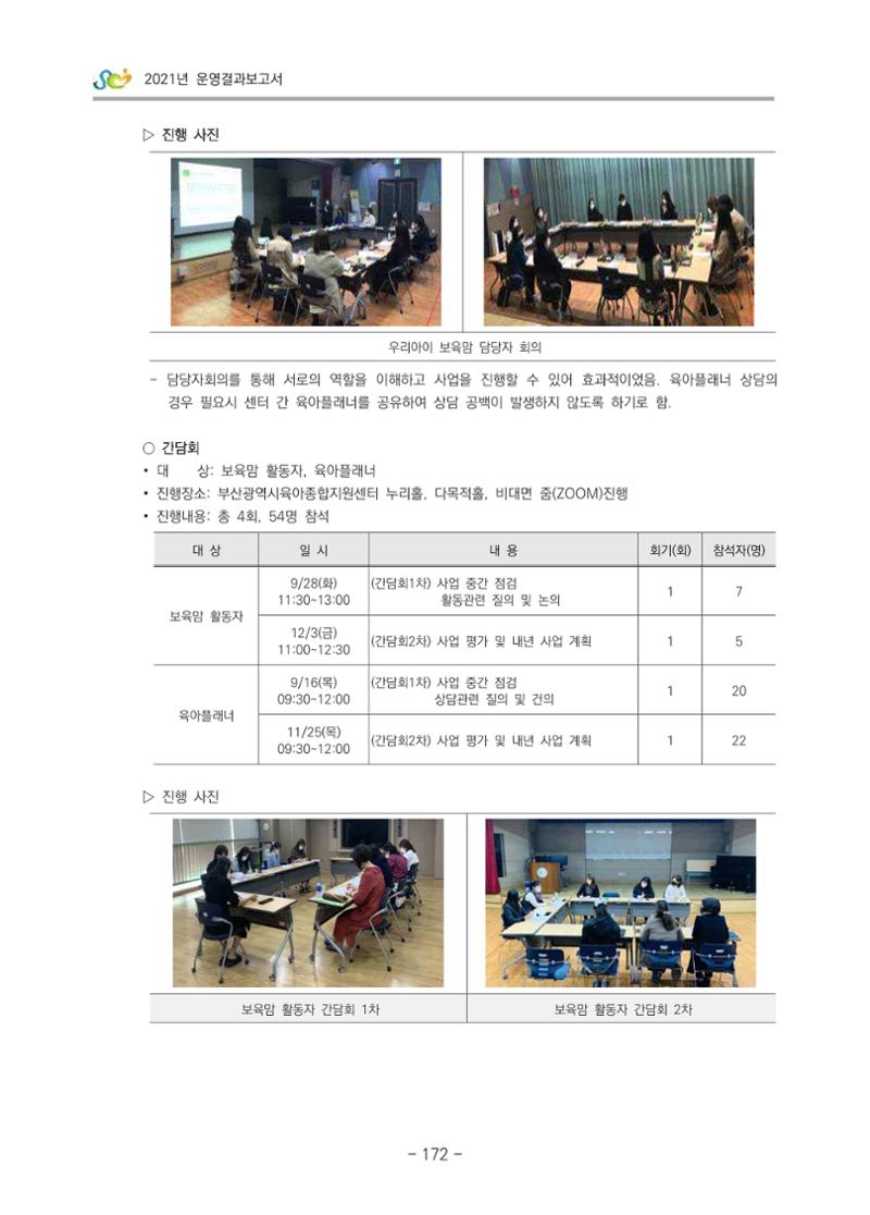2021 부산광역시육아종합지원센터 운영결과보고서 173페이지