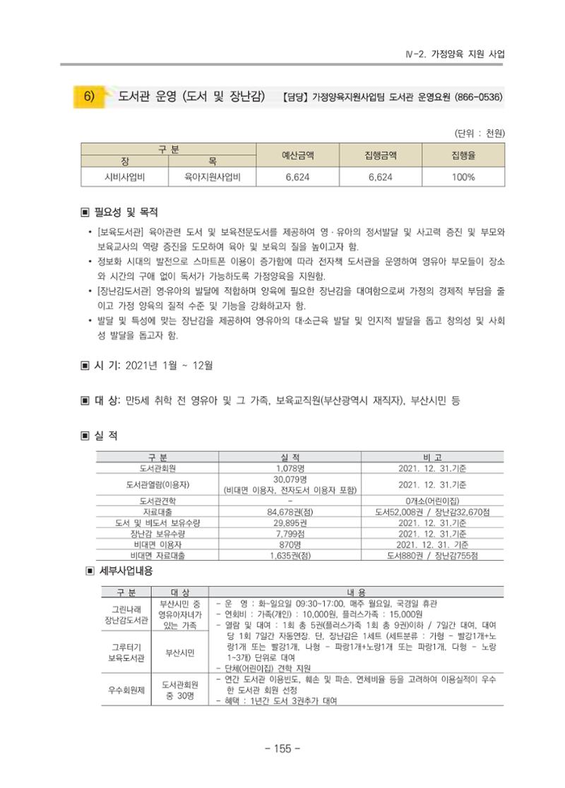 2021 부산광역시육아종합지원센터 운영결과보고서 156페이지