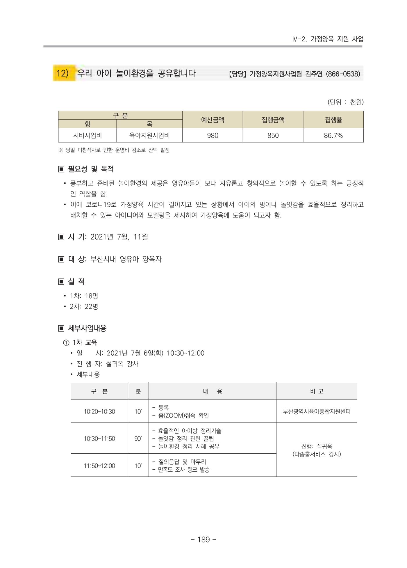 2021 부산광역시육아종합지원센터 운영결과보고서 190페이지