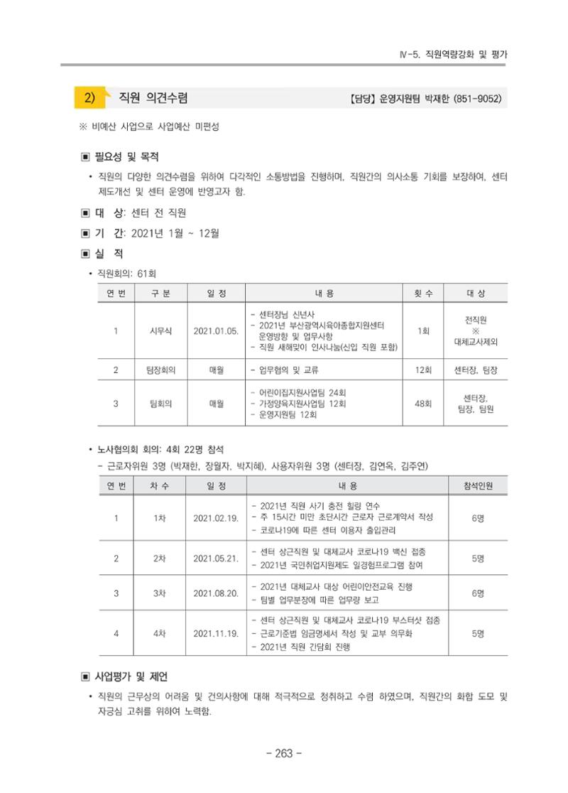 2021 부산광역시육아종합지원센터 운영결과보고서 264페이지