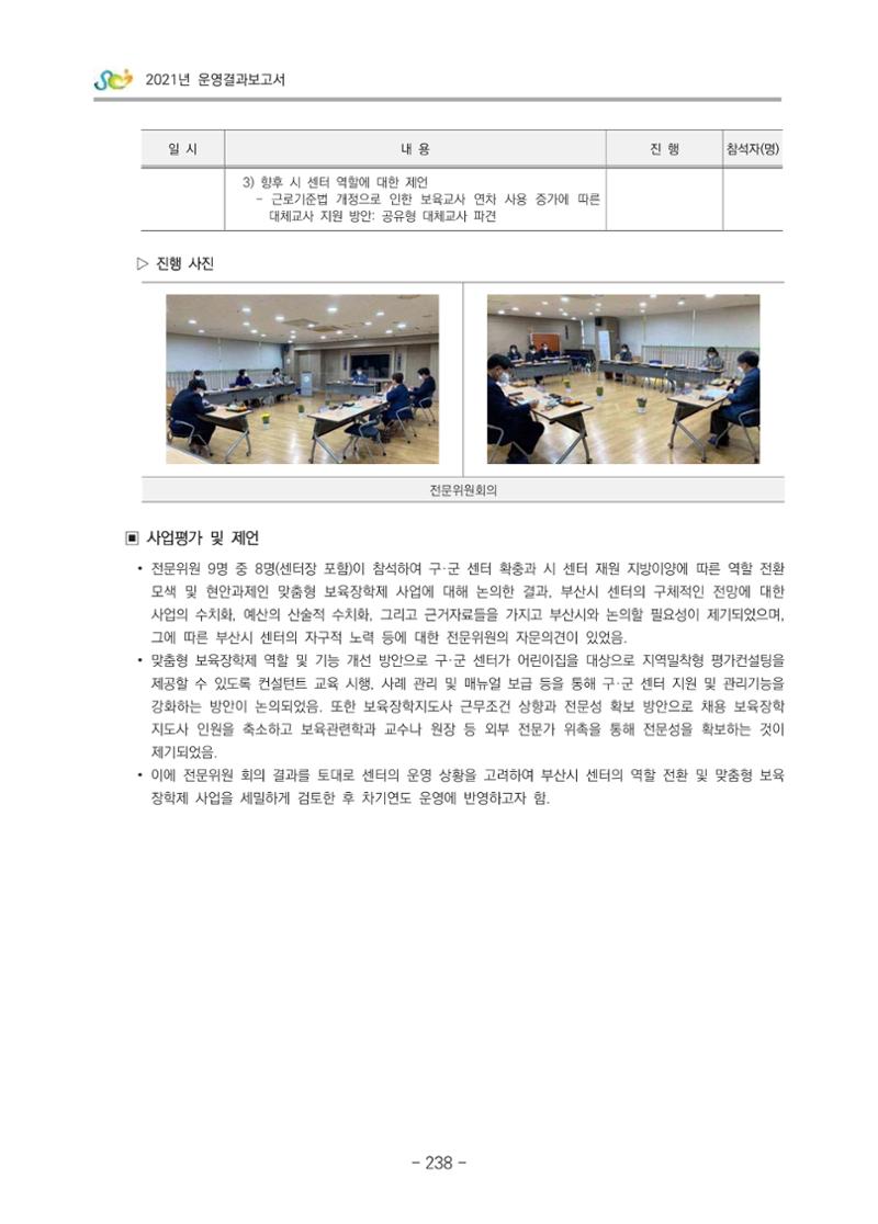 2021 부산광역시육아종합지원센터 운영결과보고서 239페이지