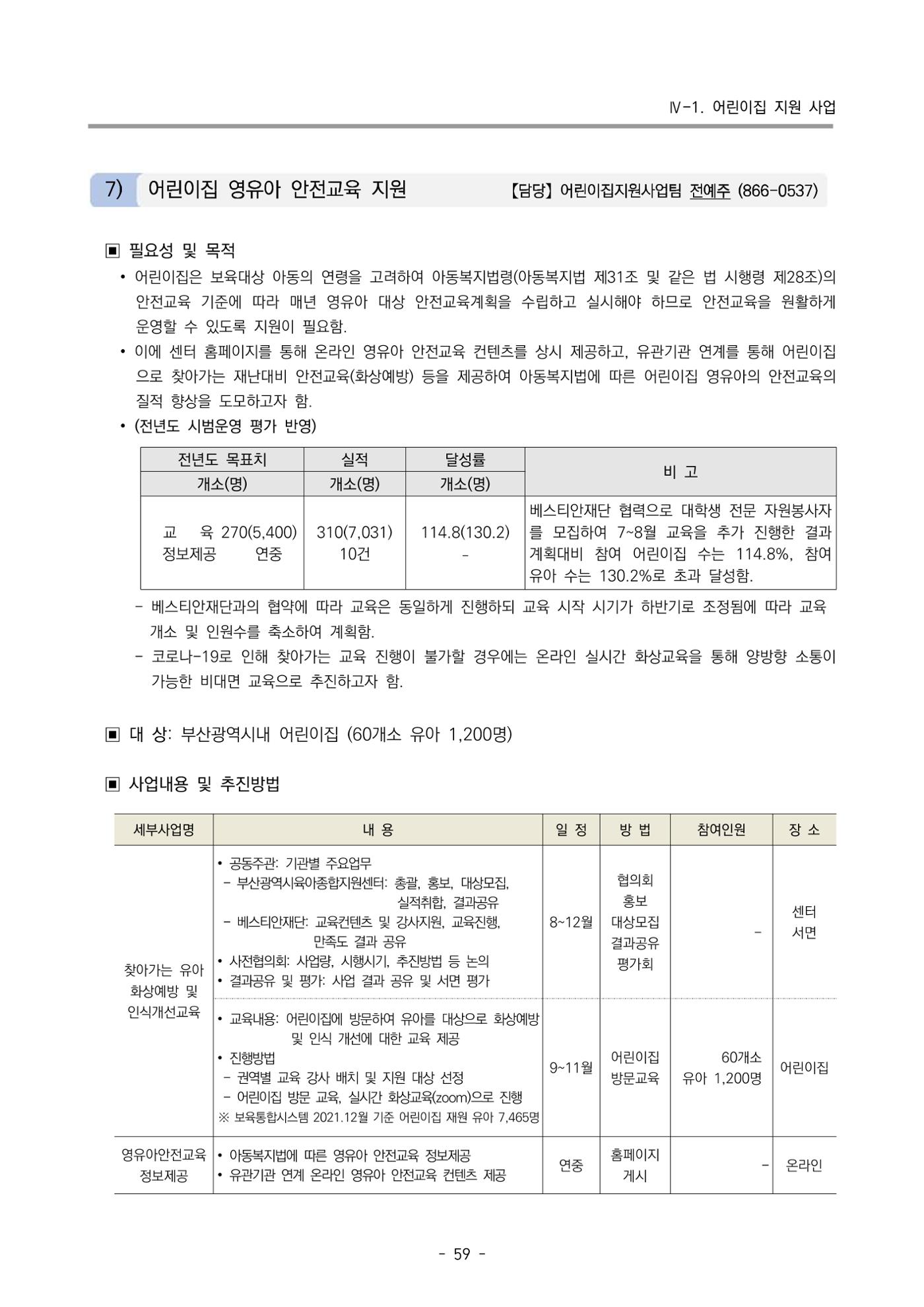2022 부산광역시육아종합지원센터 변경사업계획서 60페이지