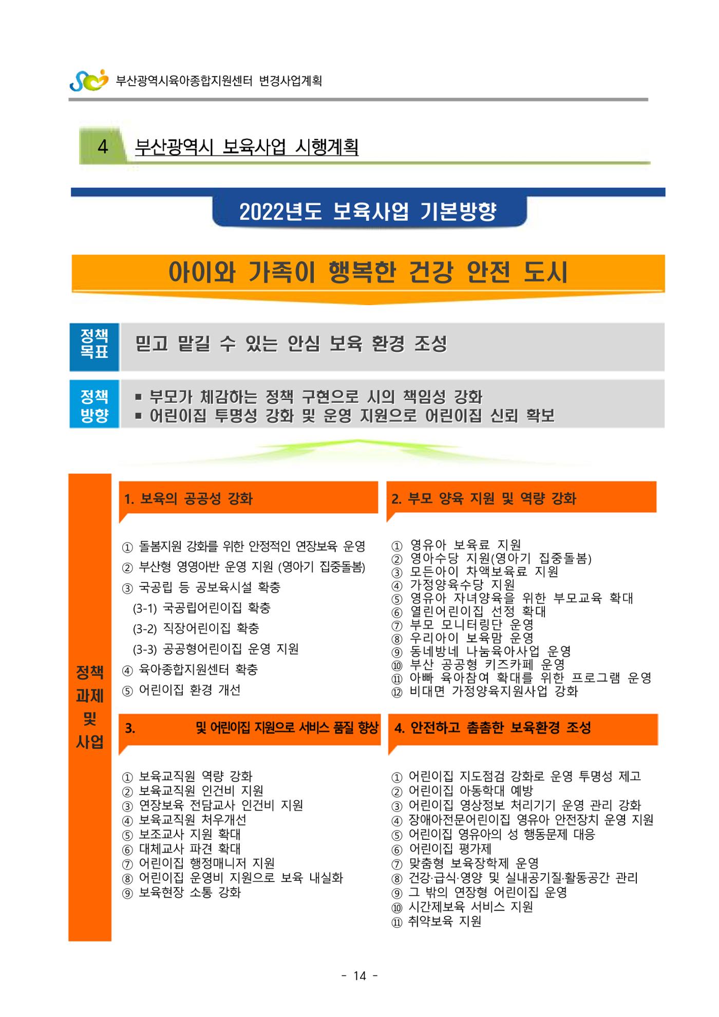 2022 부산광역시육아종합지원센터 변경사업계획서 15페이지