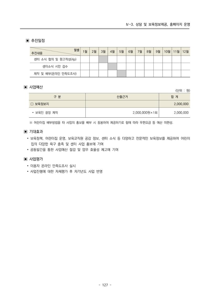 2022 부산광역시육아종합지원센터 변경사업계획서 128페이지
