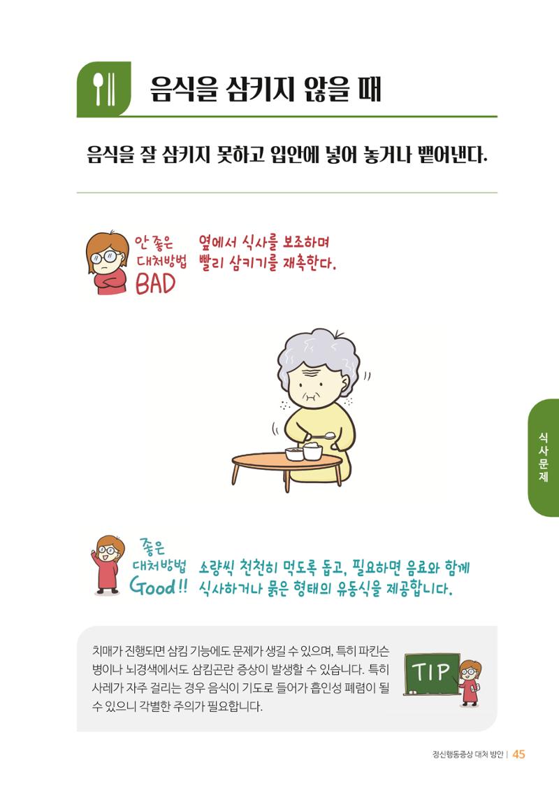 만화로 보는 치매환자 정신행동증상 맞춤형 솔루션 「돌봄이 어려운 당신에게」 45페이지