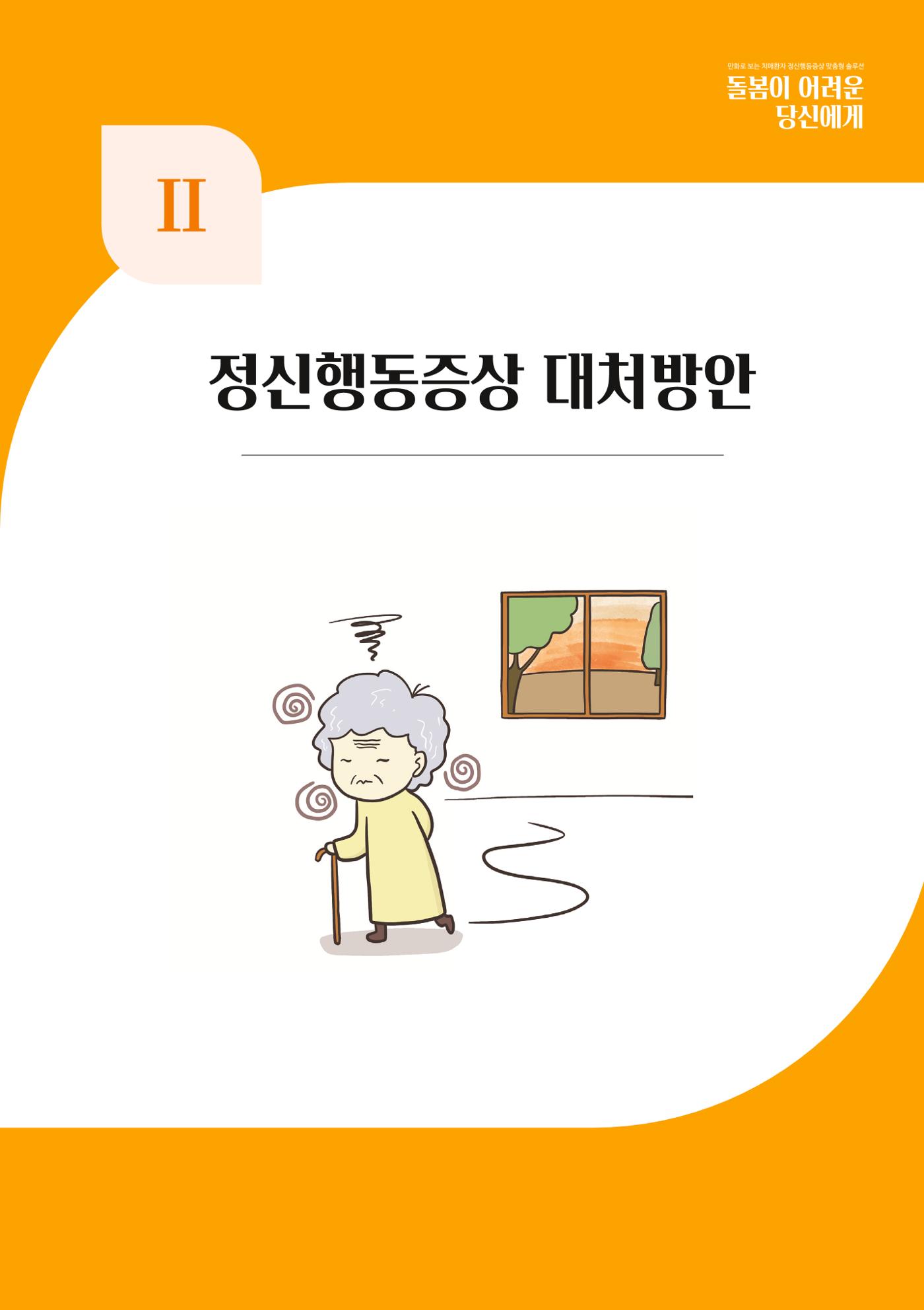 만화로 보는 치매환자 정신행동증상 맞춤형 솔루션 「돌봄이 어려운 당신에게」 13페이지