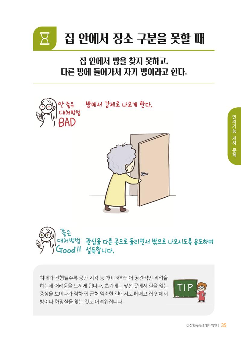 만화로 보는 치매환자 정신행동증상 맞춤형 솔루션 「돌봄이 어려운 당신에게」 35페이지