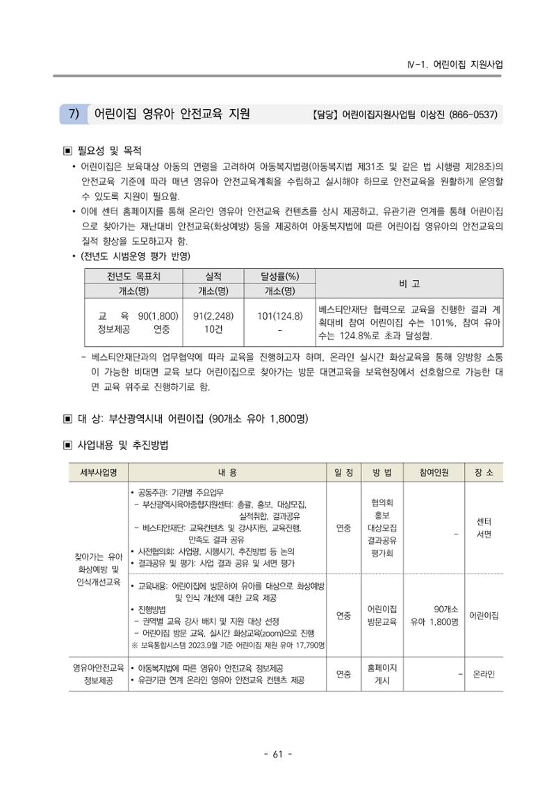 2024 부산광역시육아종합지원센터 사업계획서 62페이지