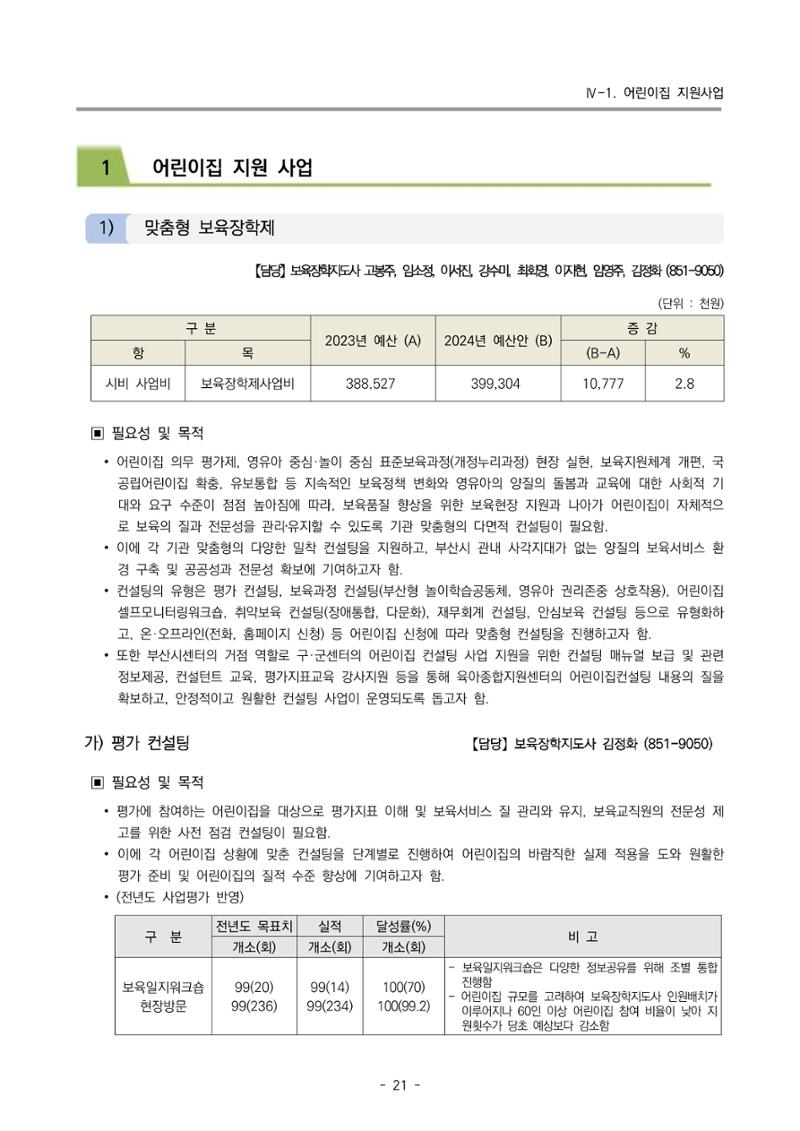 2024 부산광역시육아종합지원센터 사업계획서 22페이지