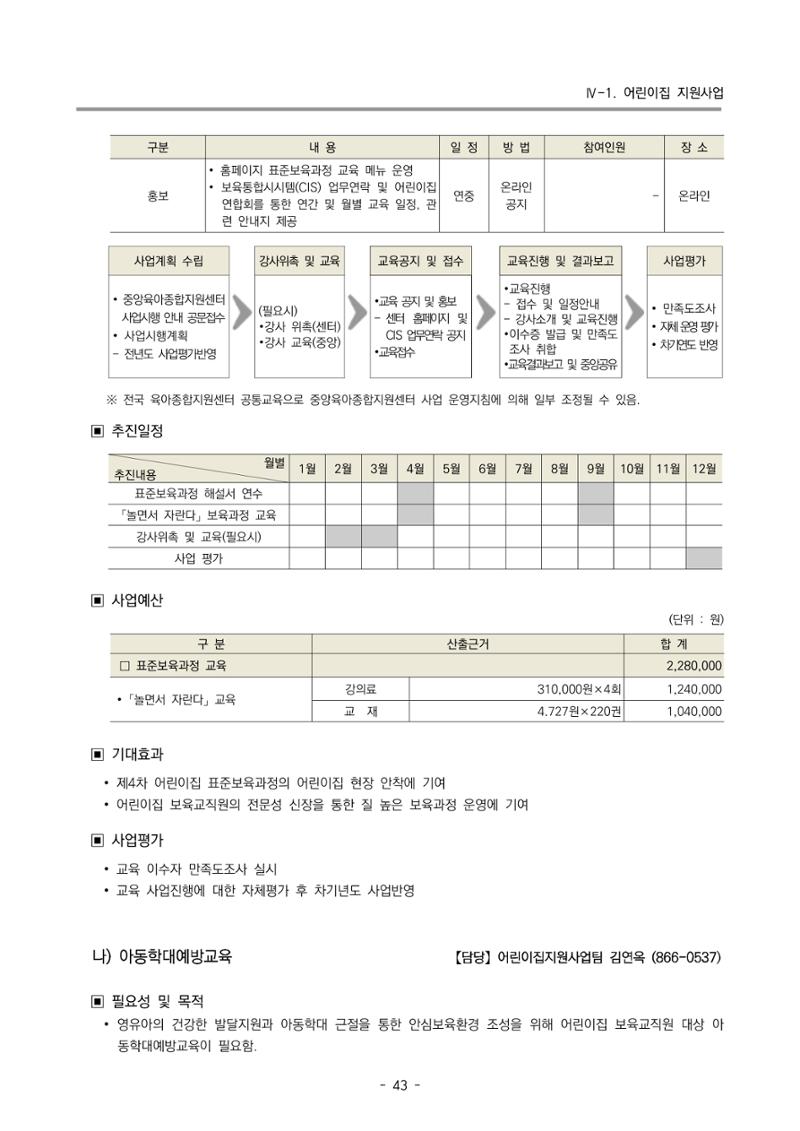 2024 부산광역시육아종합지원센터 사업계획서 44페이지