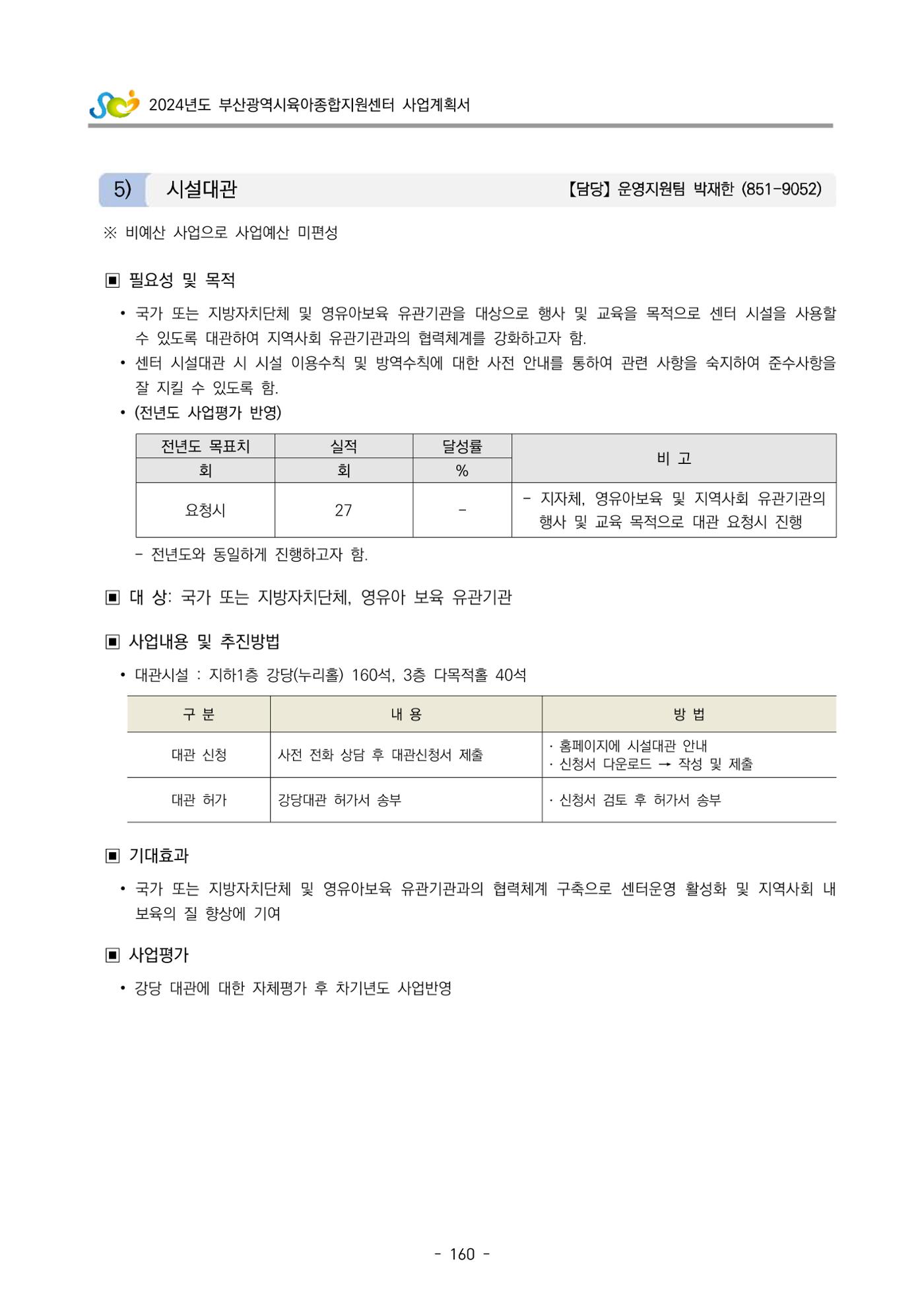 2024 부산광역시육아종합지원센터 사업계획서 161페이지