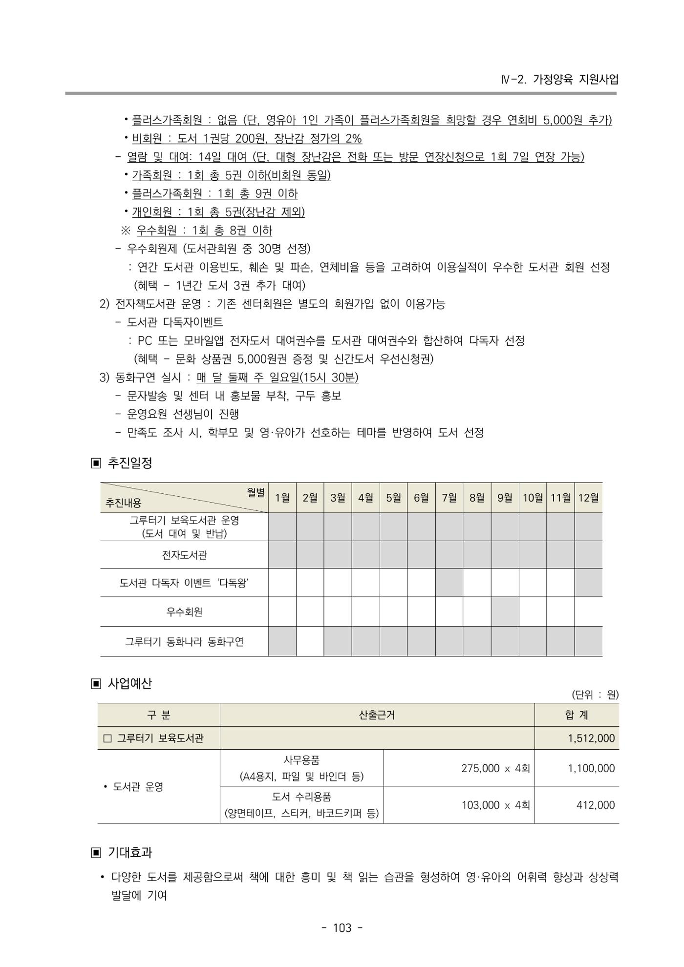 2024 부산광역시육아종합지원센터 변경사업계획(안) 104페이지