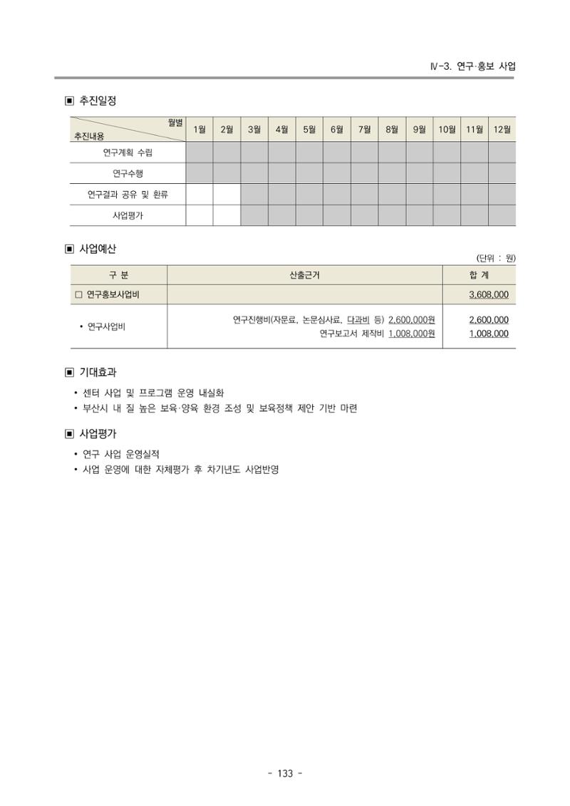 2024 부산광역시육아종합지원센터 변경사업계획(안) 134페이지