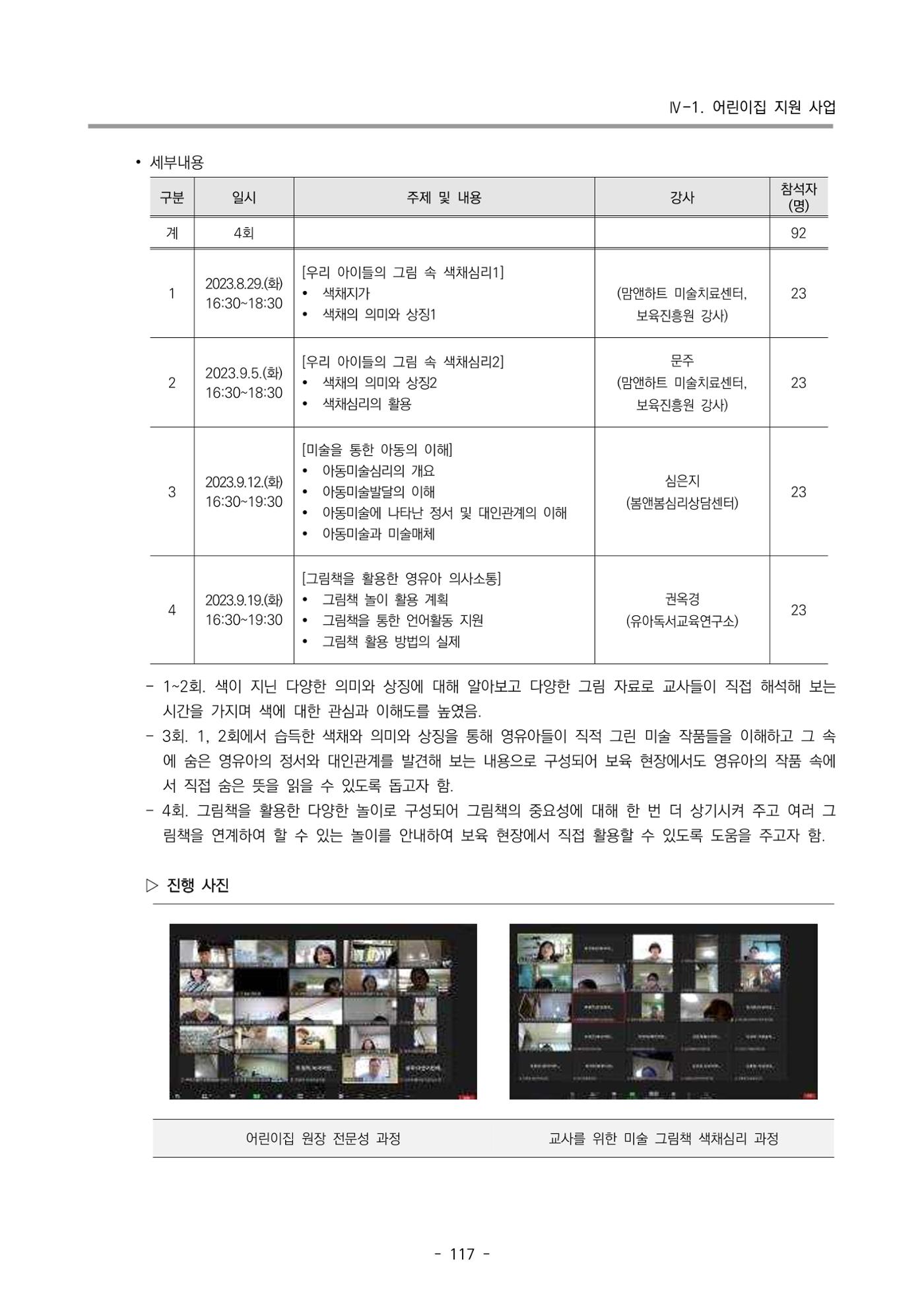 2023 부산광역시육아종합지원센터 운영결과보고서 118페이지