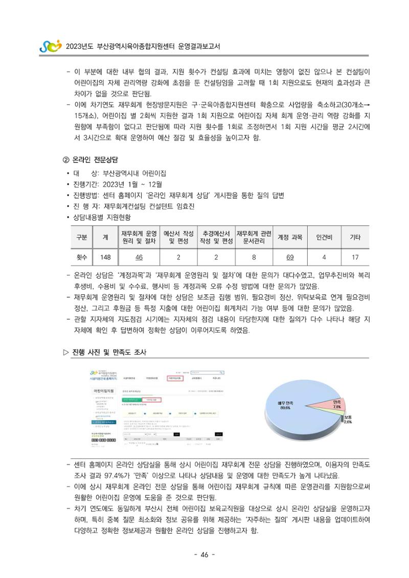 2023 부산광역시육아종합지원센터 운영결과보고서 47페이지