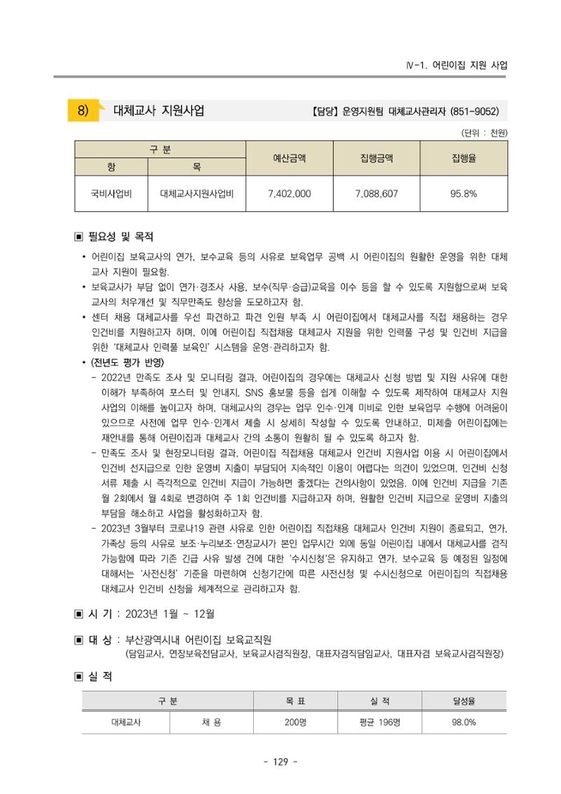 2023 부산광역시육아종합지원센터 운영결과보고서 130페이지