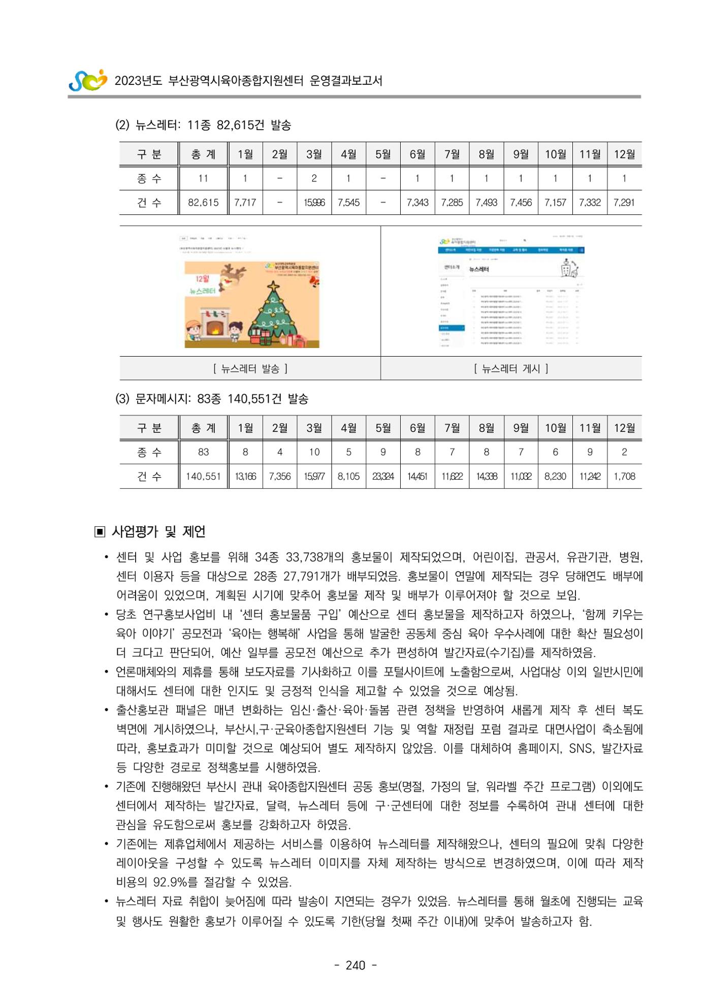 2023 부산광역시육아종합지원센터 운영결과보고서 241페이지