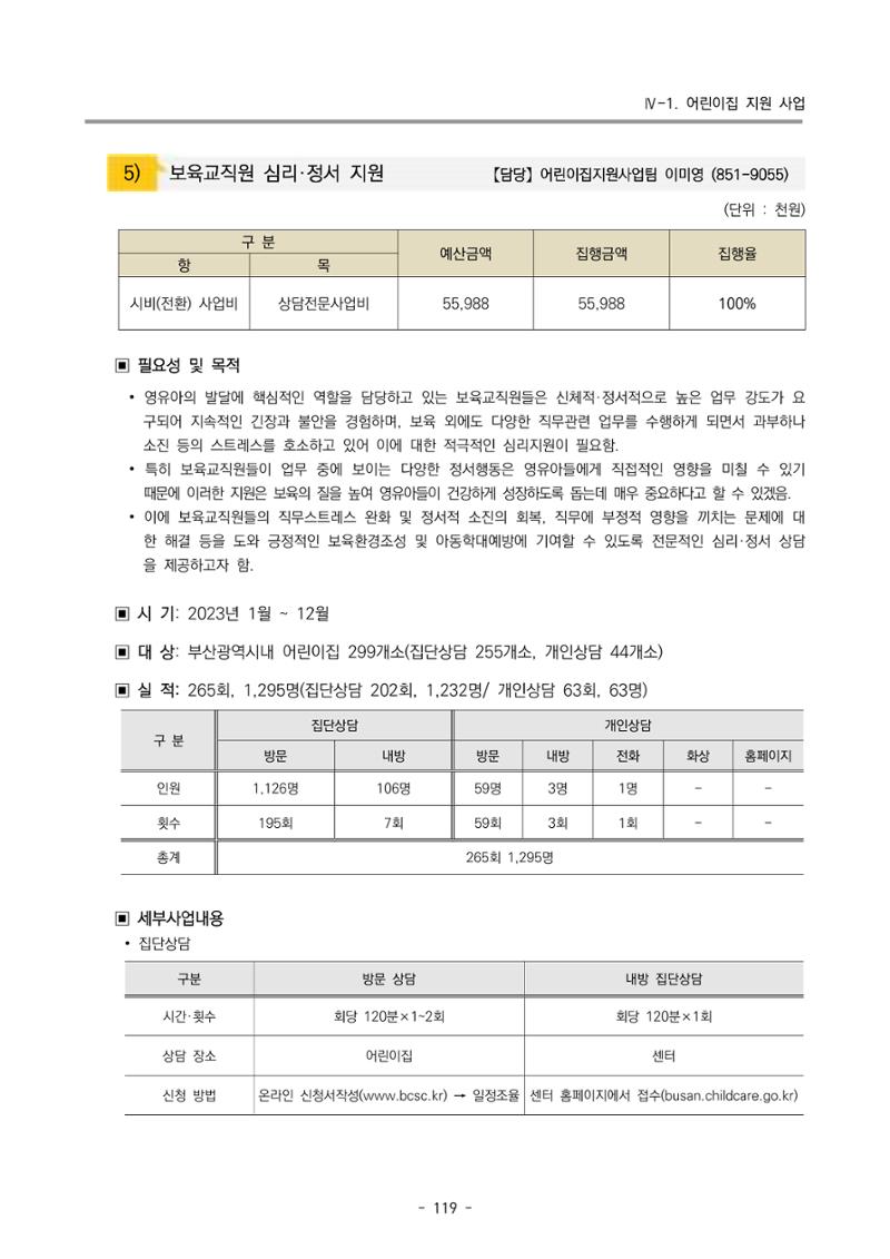 2023 부산광역시육아종합지원센터 운영결과보고서 120페이지
