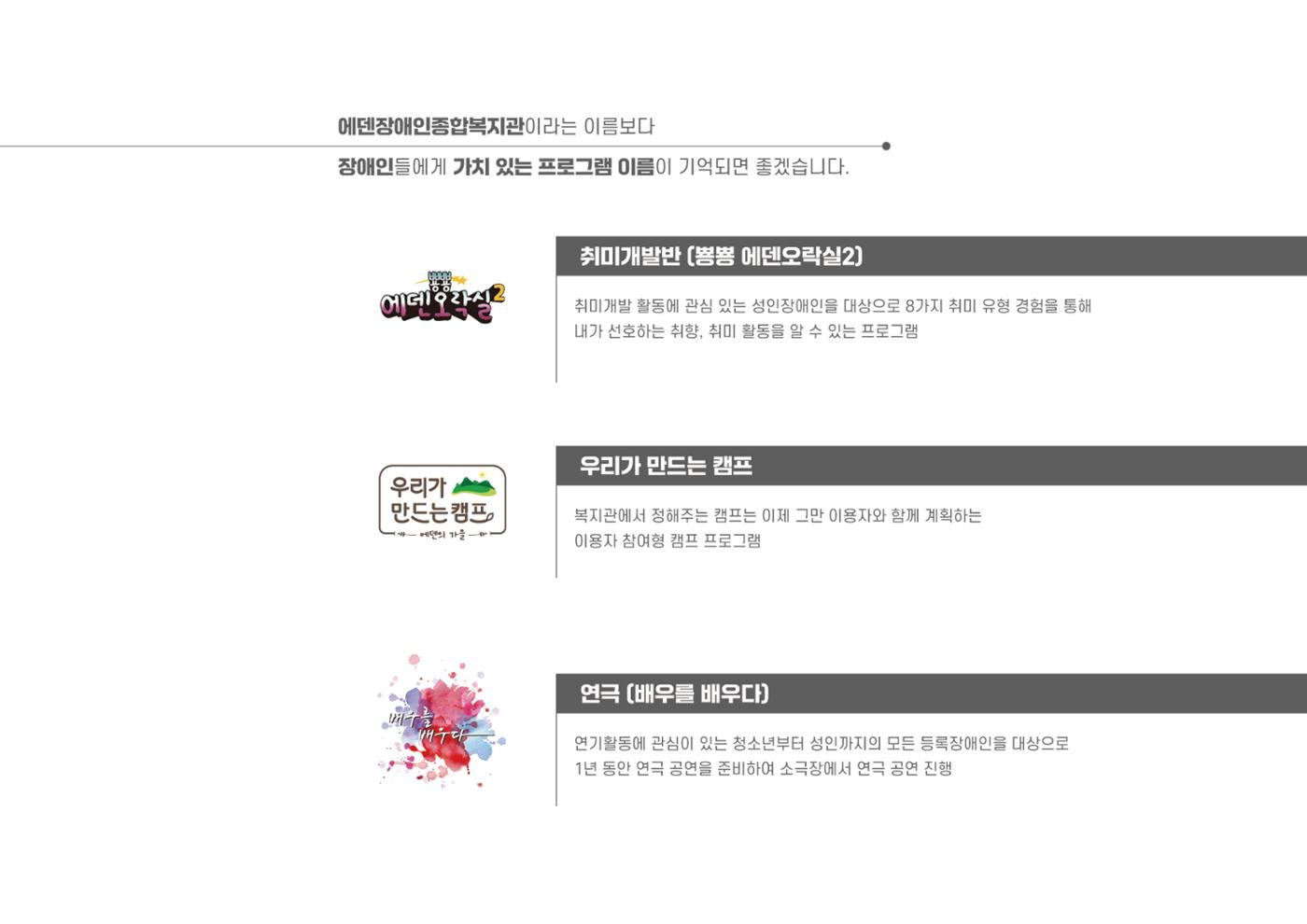 에덴장애인종합복지관 1기 비전 성과보고서 51페이지