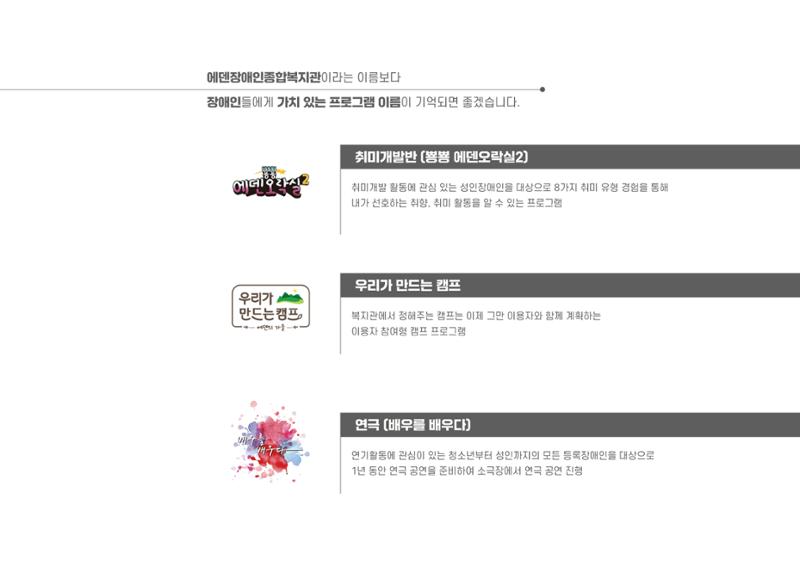 에덴장애인종합복지관 1기 비전 성과보고서 51페이지