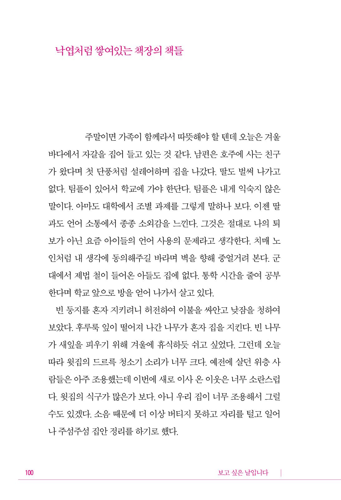 정소영 작품집 (보고 싶은 날입니다) 101페이지