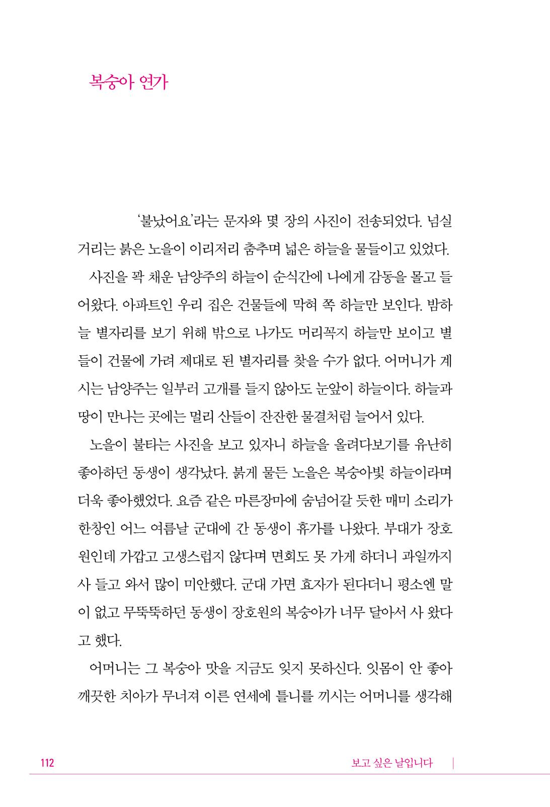 정소영 작품집 (보고 싶은 날입니다) 113페이지