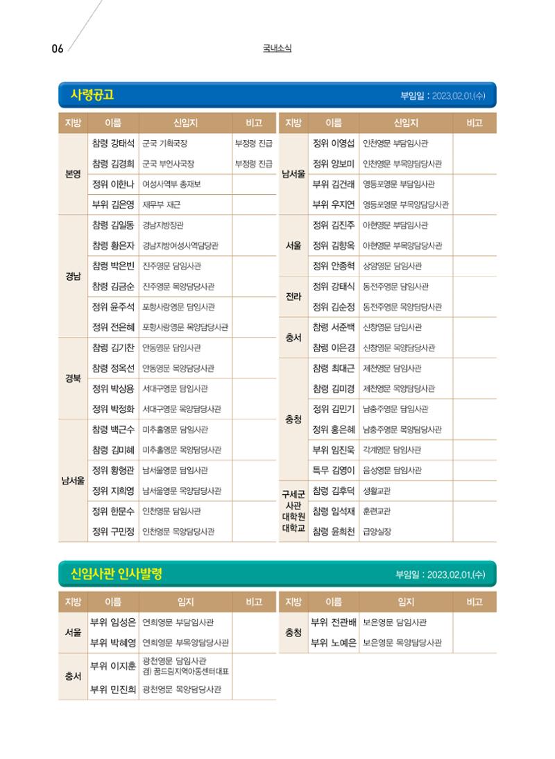 구세공보 국내소식 2023년 2월호 6페이지