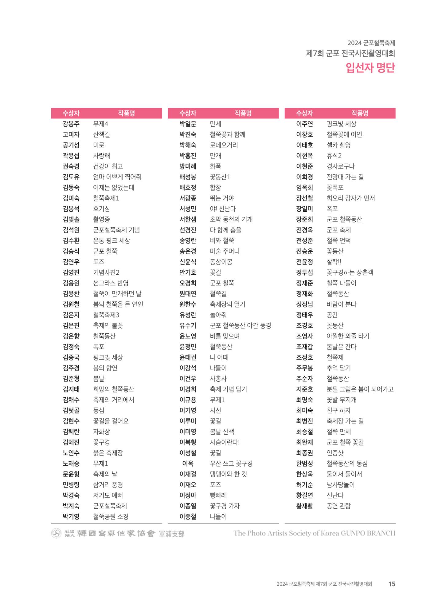 제7회 군포전국사진촬영대회 16페이지