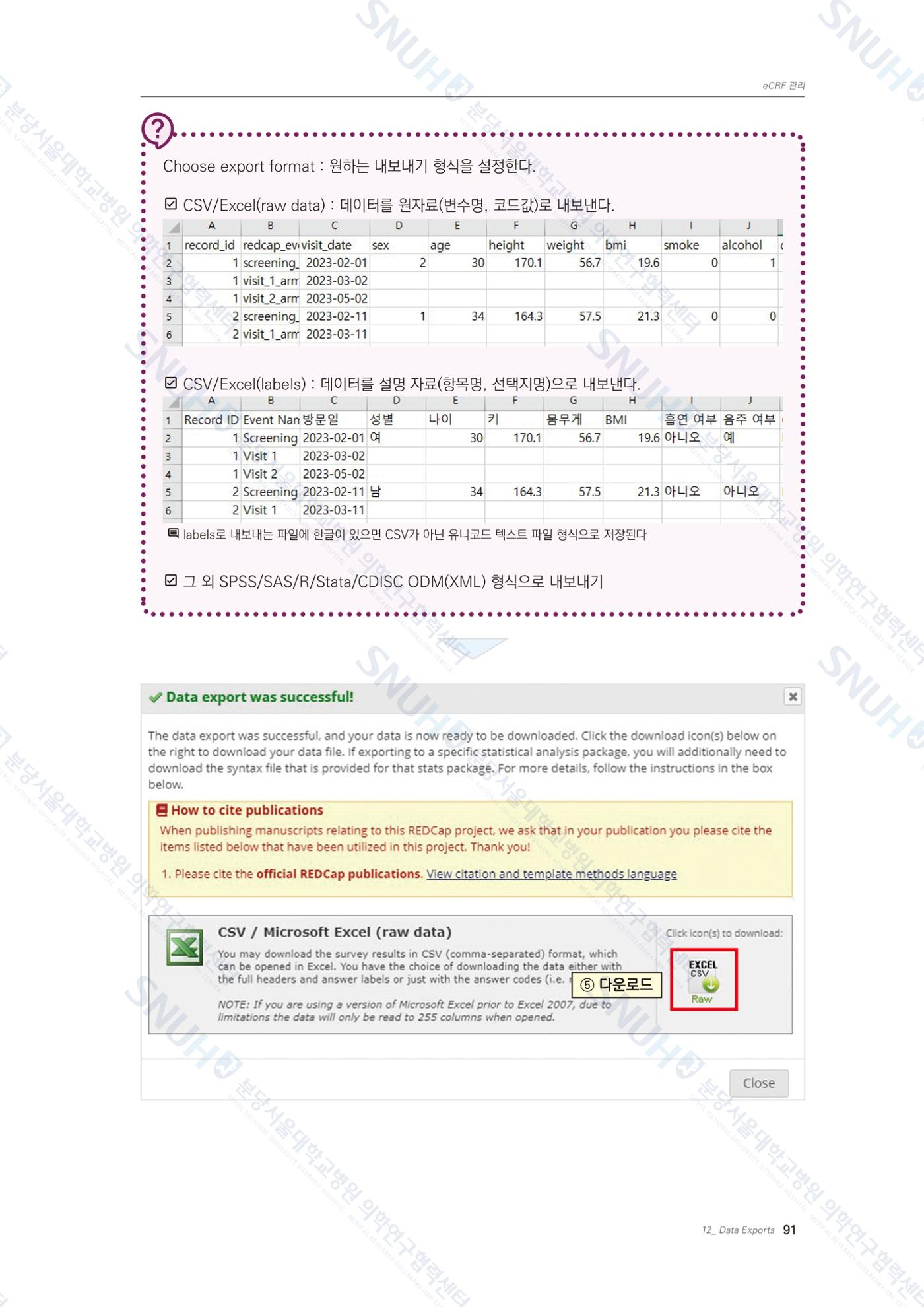 직접 만들고 바로 활용하는 임상연구 자료관리 REDCap 매뉴얼 [Quickstart] 104페이지