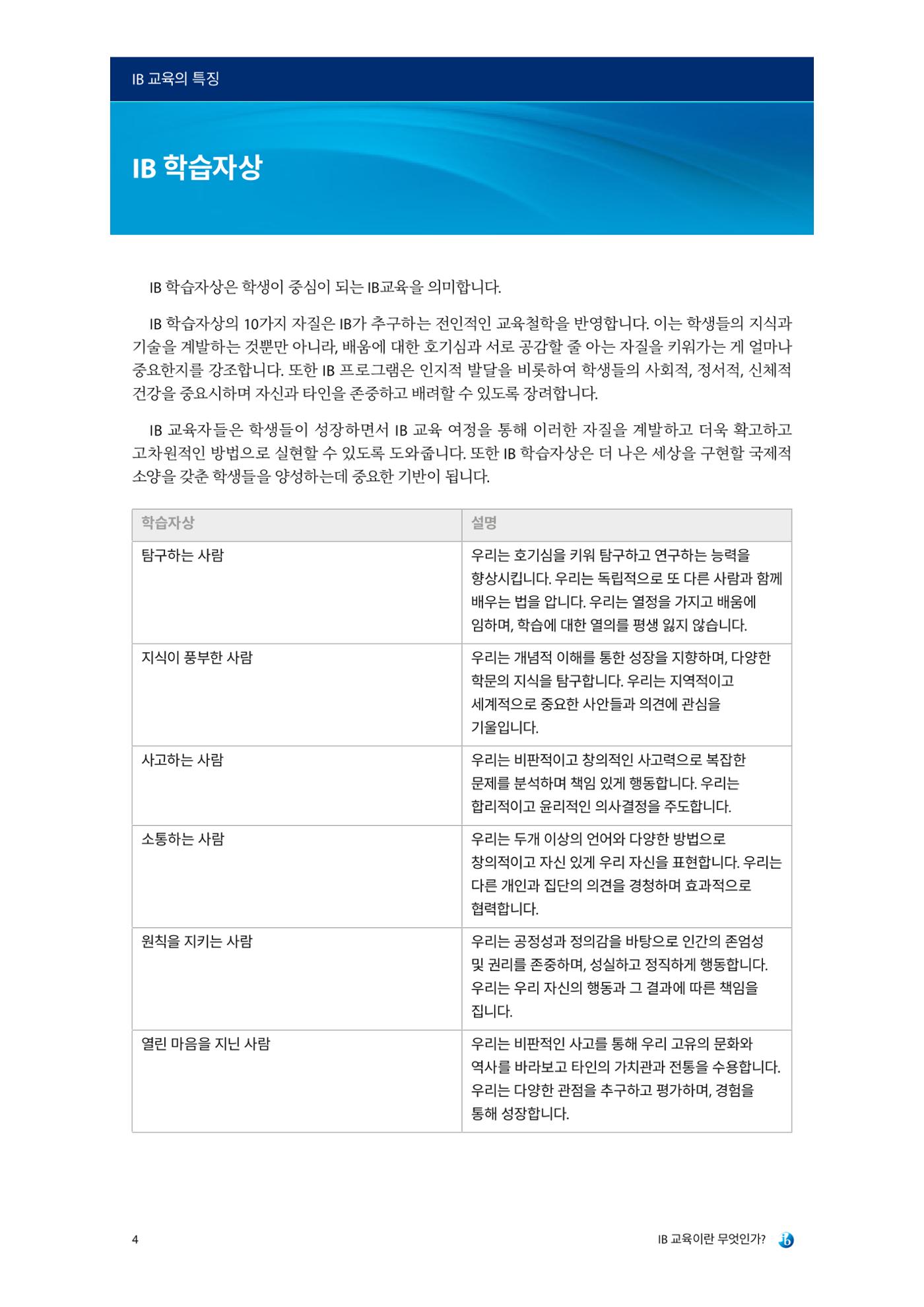IB교육이란 무엇인가? 10페이지