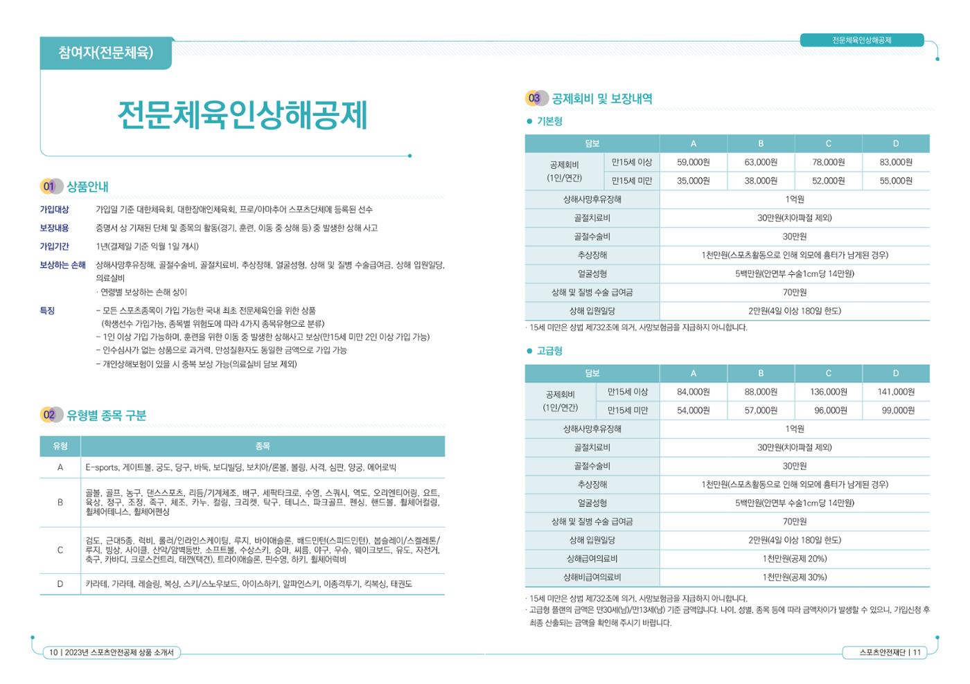 스포츠안전보험 상품소개서 7페이지