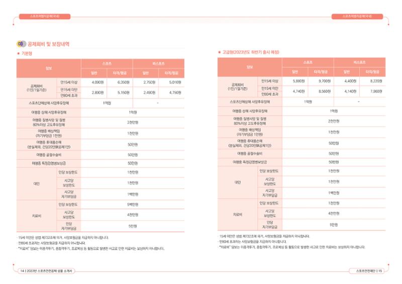 스포츠안전보험 상품소개서 9페이지