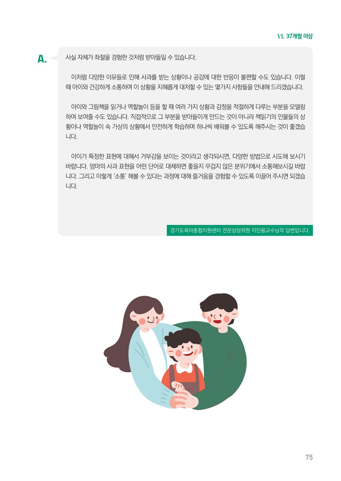 2024 경기도육아종합지원센터 육아상담사례집 75페이지