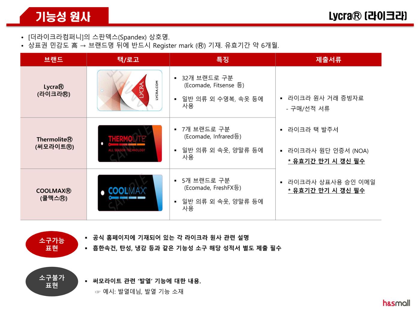 홈&쇼핑 패션 섬유 소재 소구가이드 2페이지