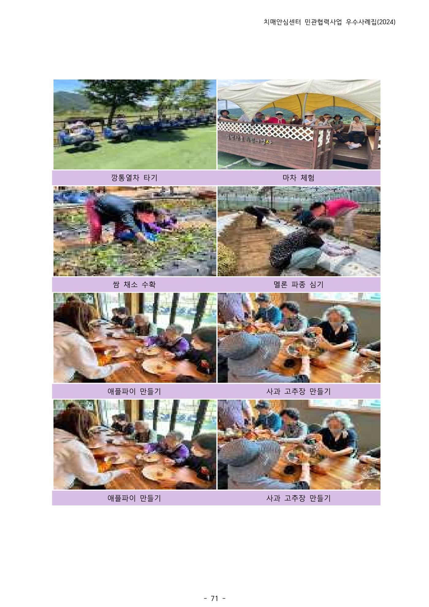 2024년 강원특별자치도 치매안심센터 민관협력사업 사례모음집 72페이지