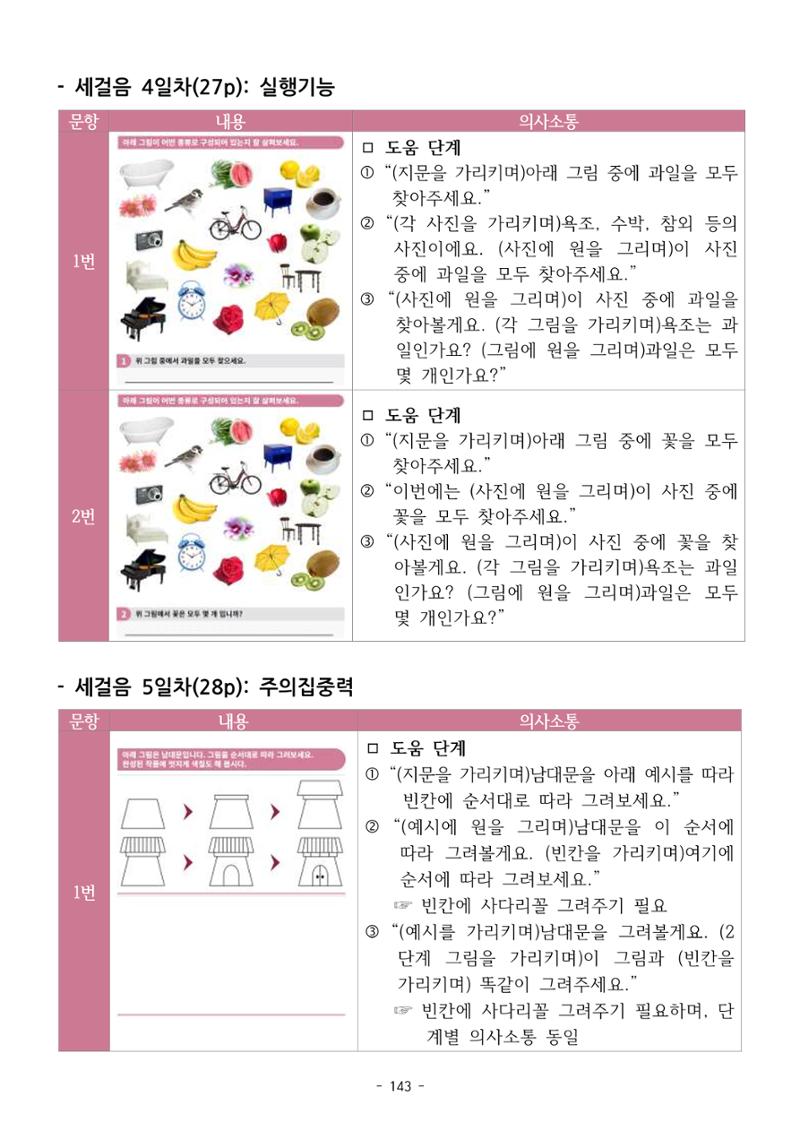 두뇌건강놀이책1(증보개정판) 진행자 매뉴얼 145페이지