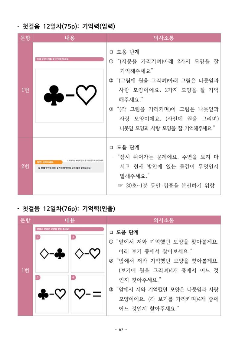 두뇌건강놀이책1(증보개정판) 진행자 매뉴얼 69페이지