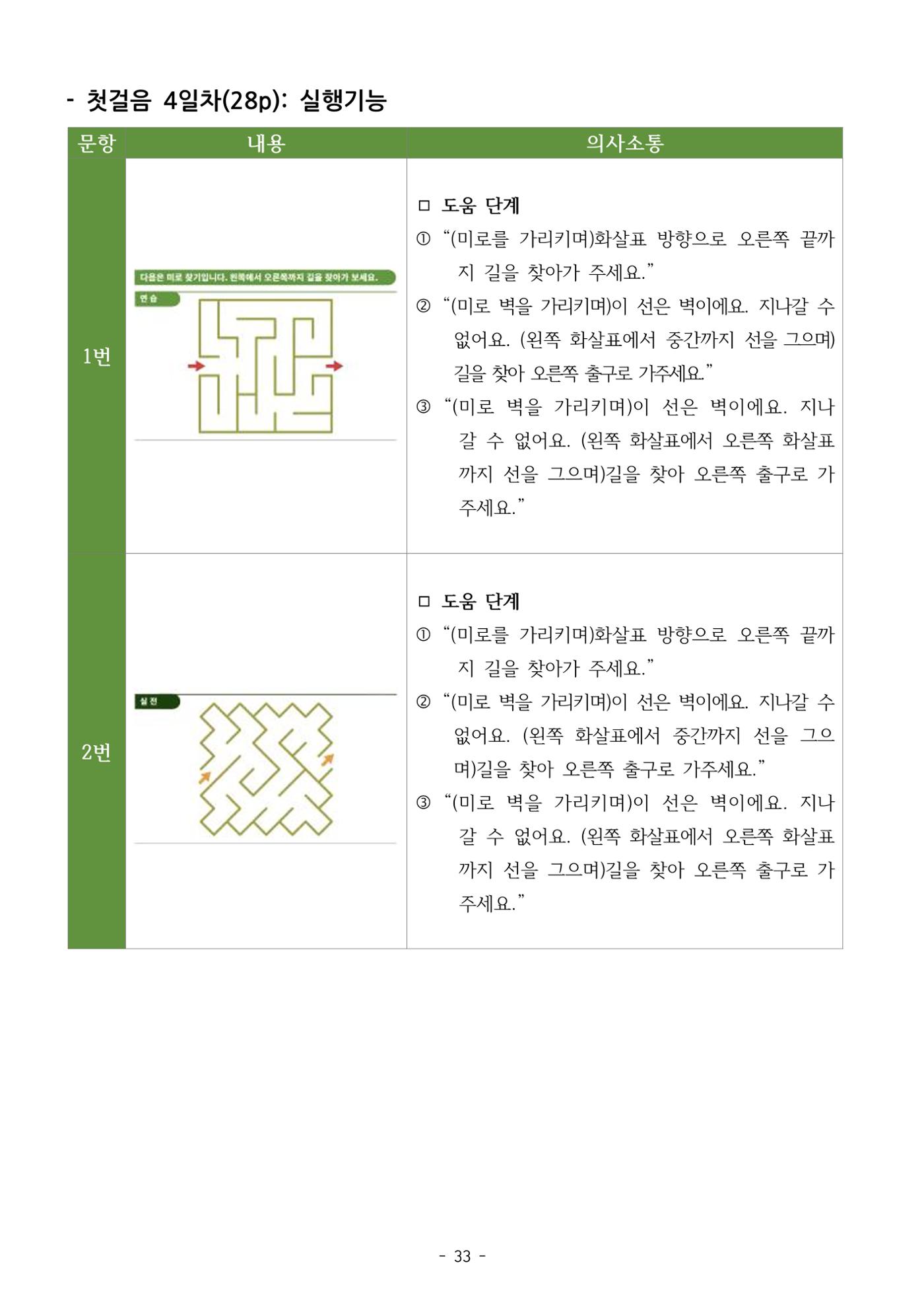 두뇌건강놀이책1(증보개정판) 진행자 매뉴얼 35페이지