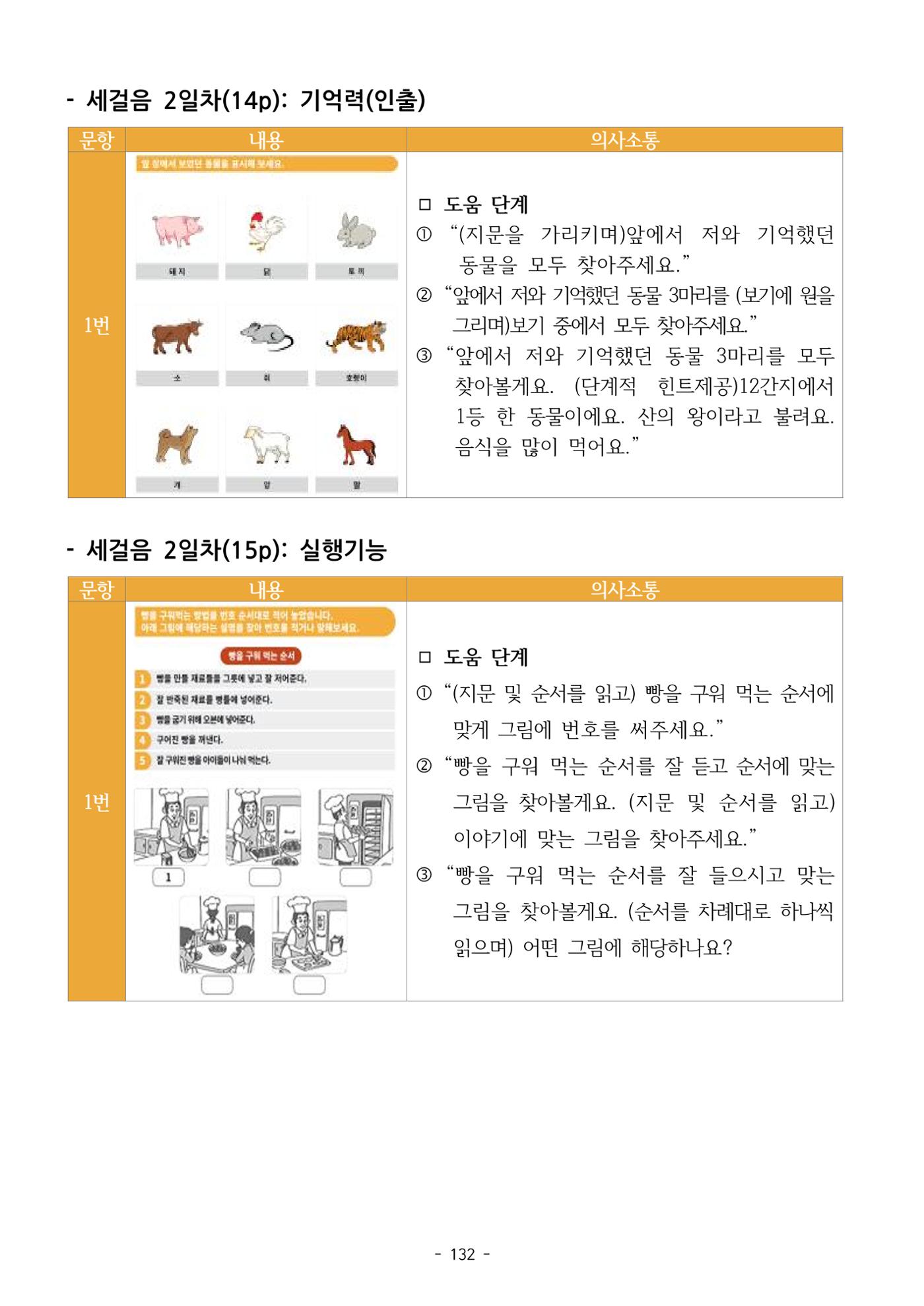 두뇌건강놀이책1(증보개정판) 진행자 매뉴얼 134페이지