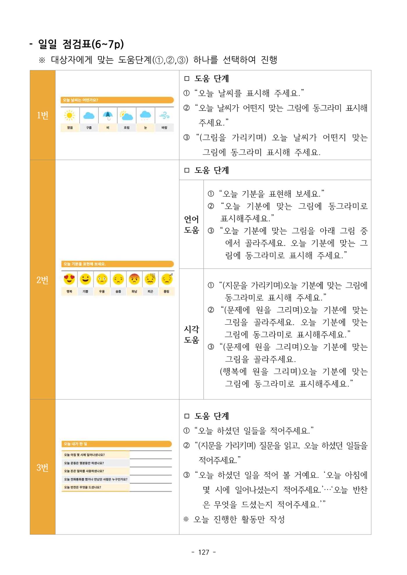 두뇌건강놀이책1(증보개정판) 진행자 매뉴얼 129페이지