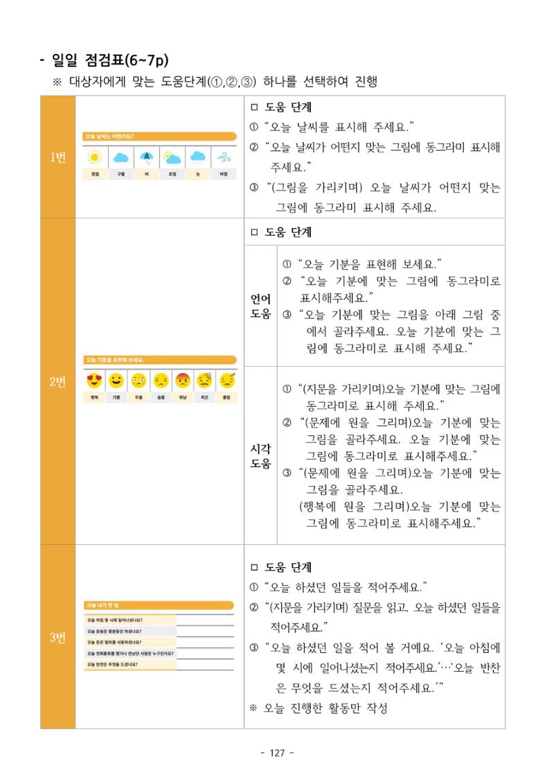 두뇌건강놀이책1(증보개정판) 진행자 매뉴얼 129페이지
