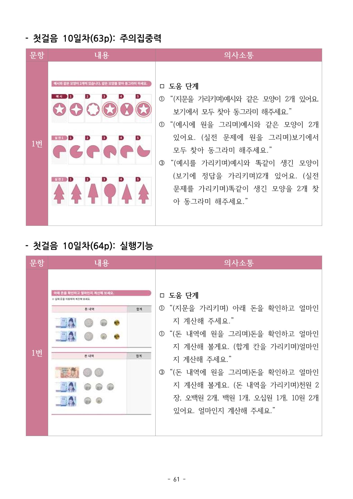 두뇌건강놀이책1(증보개정판) 진행자 매뉴얼 63페이지