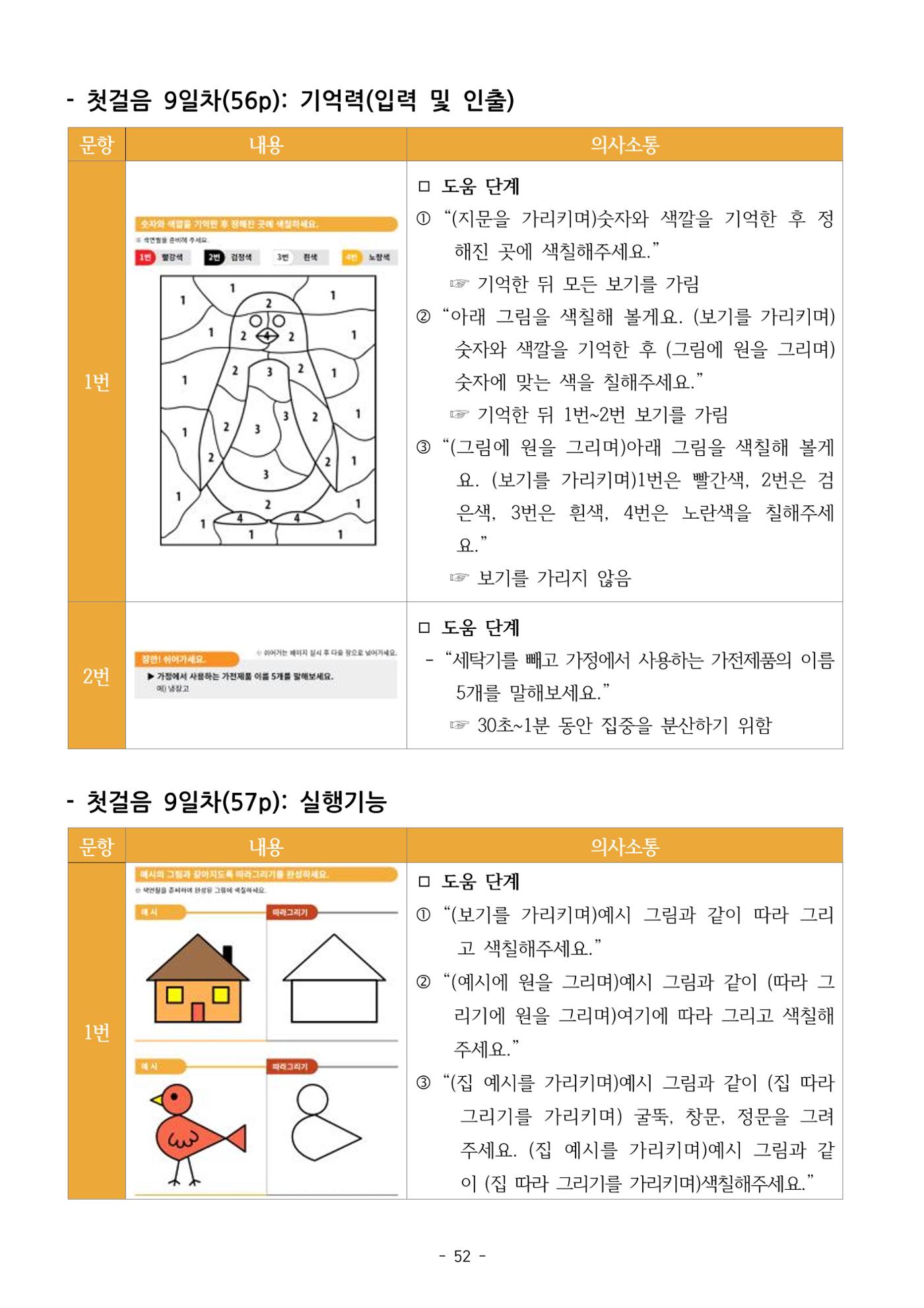 두뇌건강놀이책1(증보개정판) 진행자 매뉴얼 54페이지